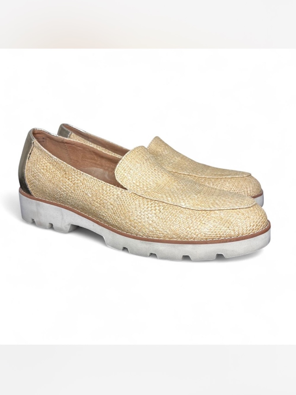 Vionic Women’s 9 Kensley Raffia Slip-On Loafers Comfortable Stylish Casual Shoes